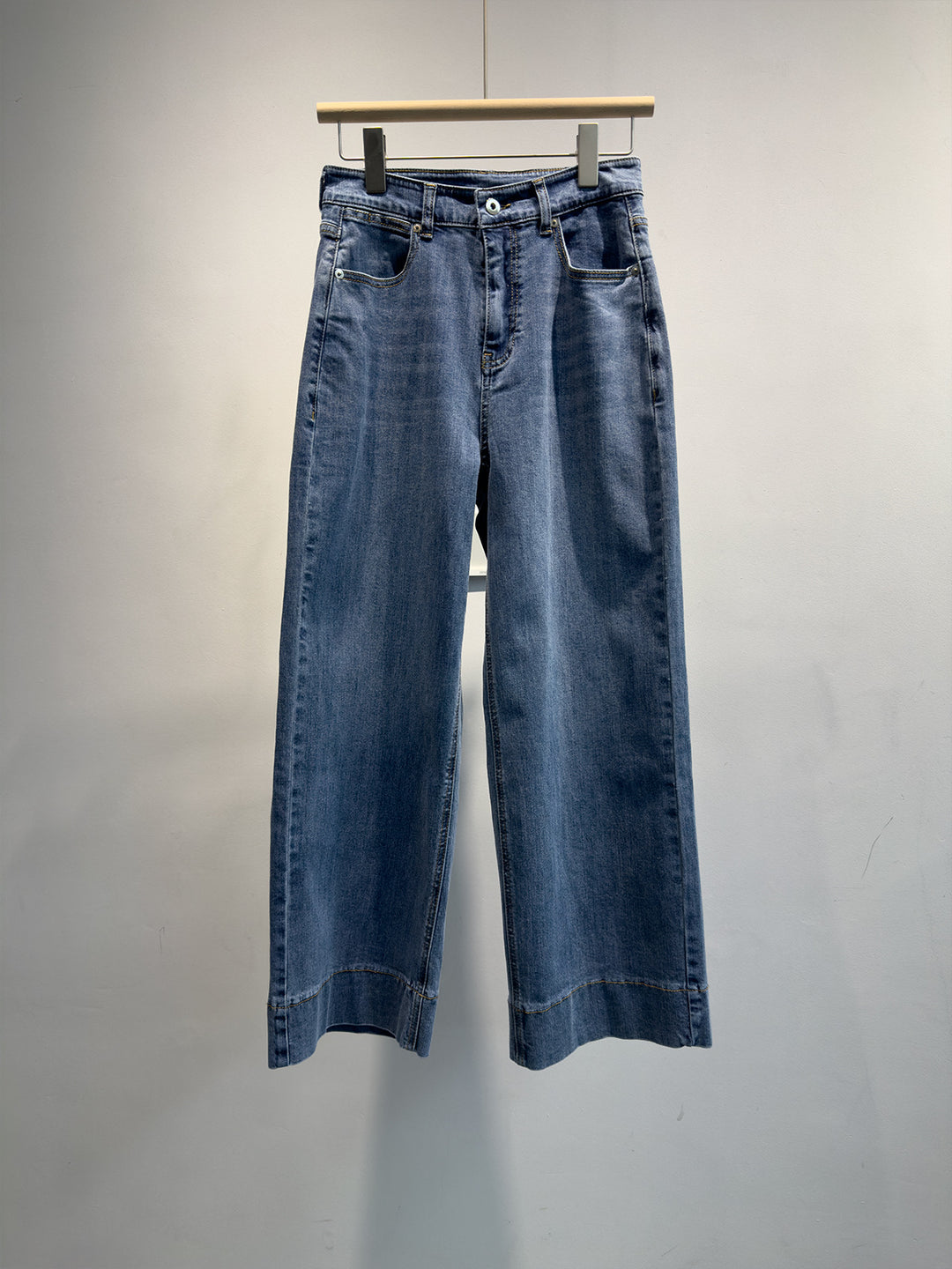 Damen High-Waist Weite Bein Denim-Hosen Drune 1787622998