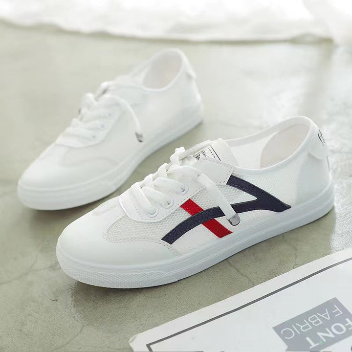 Damen lässige Sneaker mit buntem Blumenmotiv Drune