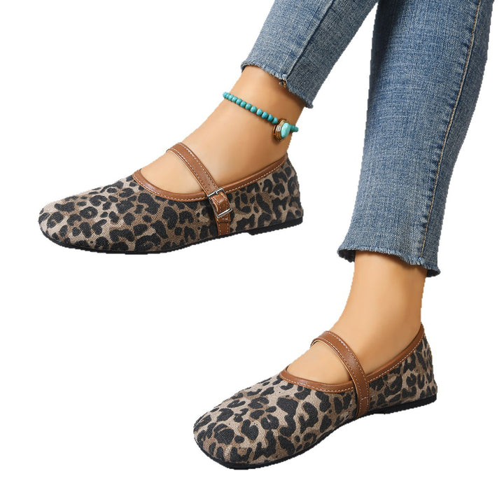 Damen nan flache Mary-Jane Ballerinas mit verstellbarem Riemchen und gepolsterter Komfortinnensohle Drune
