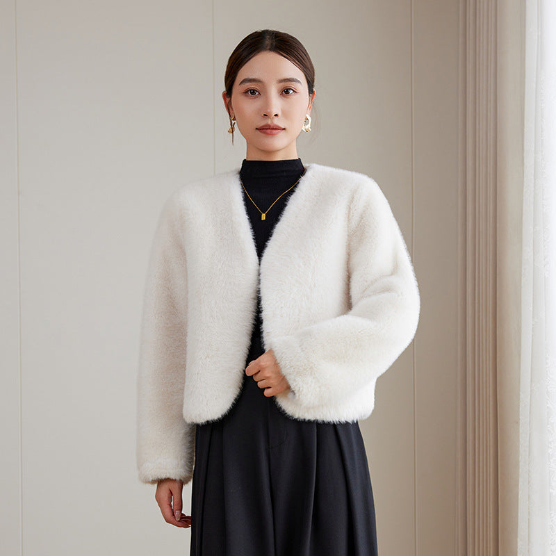 Damen Kuschelige Kurzjacke Drune
