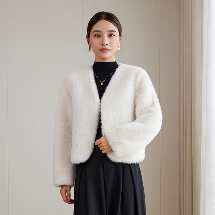 Damen Kuschelige Kurzjacke Drune