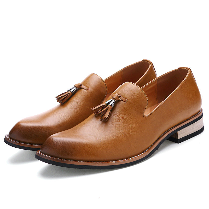 Damen Luxus Loafers aus echtem Leder mit modischen Fransen Drune