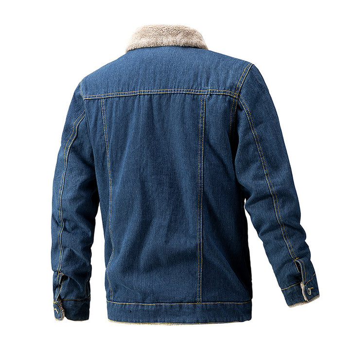 Herren Denimjacke mit Fleece-Futter Drune