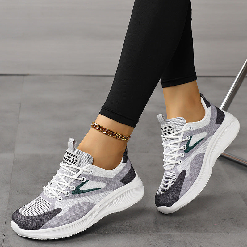 Damen Leichte Mesh-Laufschuhe mit gedämpfter EVA-Plateausohle und Komfort-Fußbett Drune