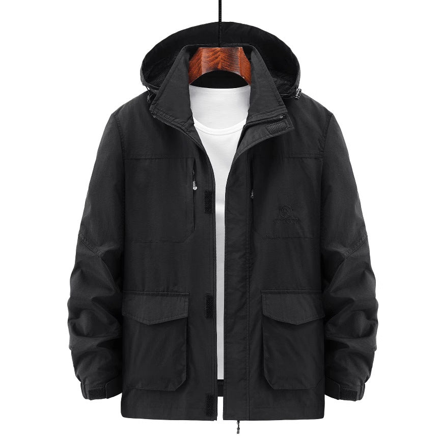 Herren Robuste Wetterjacke mit praktischen Taschen Drune