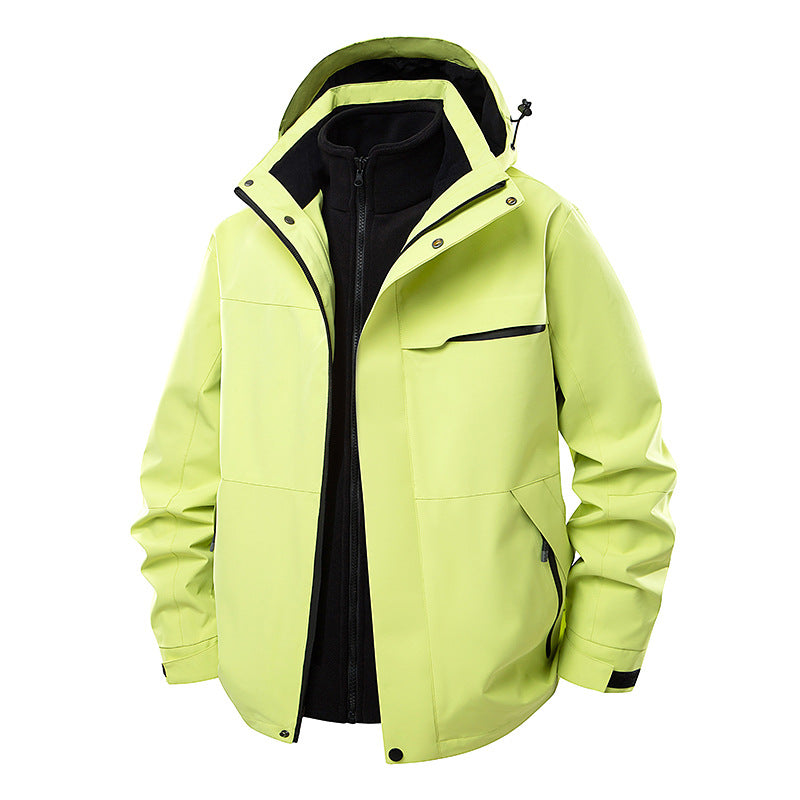 Herren Wasserdichte Outdoor-Jacke mit verstellbarer Kapuze Drune