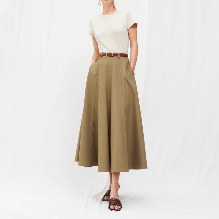 Damen Eleganter Maxirock mit Weit geschnittenem Design Drune