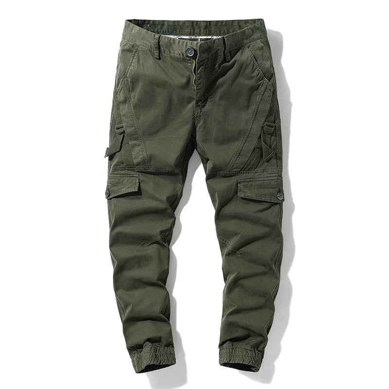 Herren Funktionale Tapered-Cargohose im Joggerstil mit Elastikbündchen und Mehrfachtaschen Drune