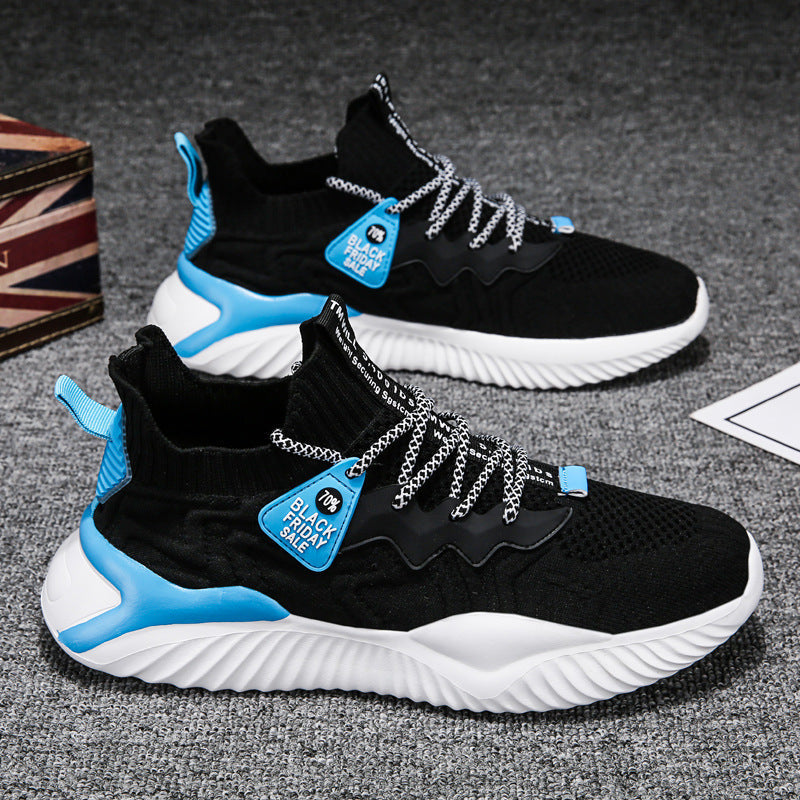 Damen sportliche Obermaterial-Stretch Sneakers mit rutschfester Sohle und hohem Komfort Drune