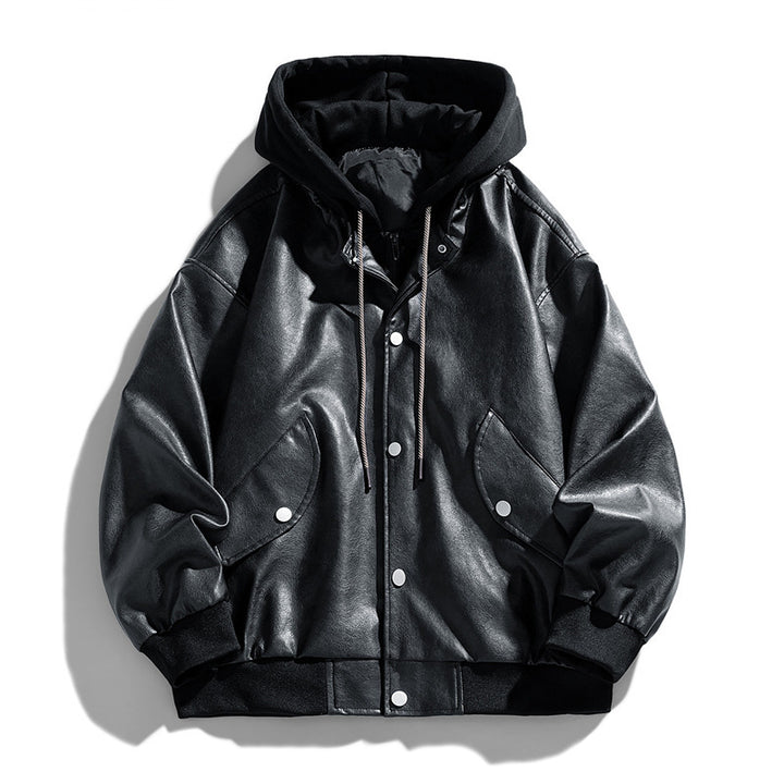 Damen Modische Kunstlederjacke Drune