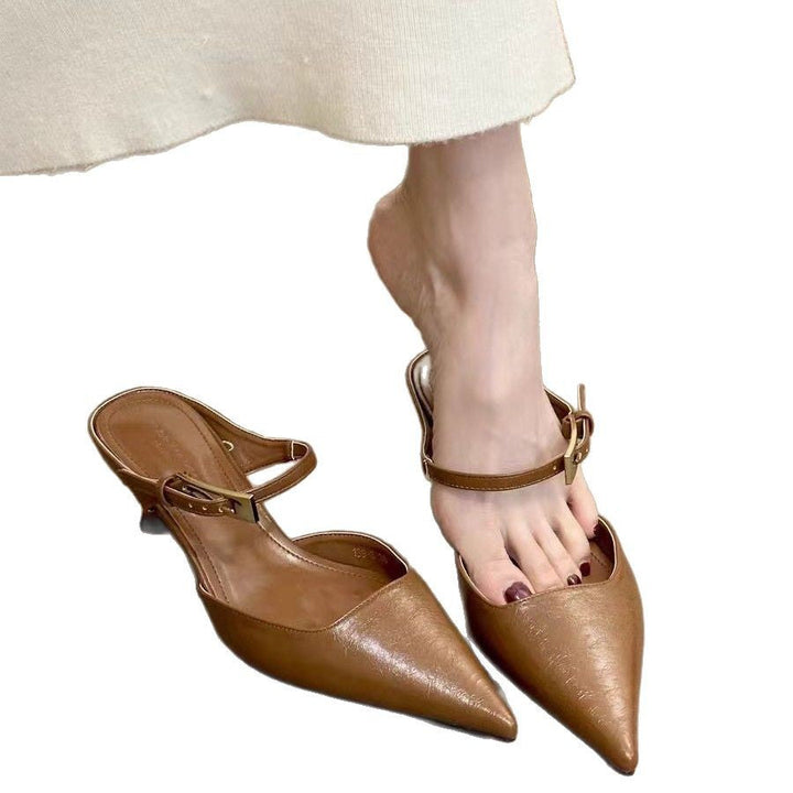 Damen Elegante Slingback-Pumps mit spitzem Zehenbereich und dezentem Riemen Drune