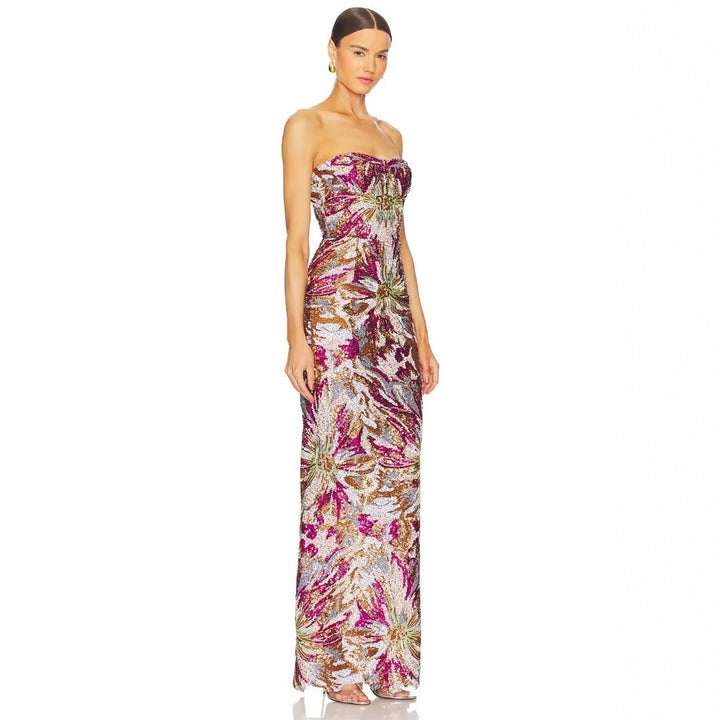 Damen Glamouröses Abendkleid mit schillernden Pailletten und taillierter Silhouette Drune