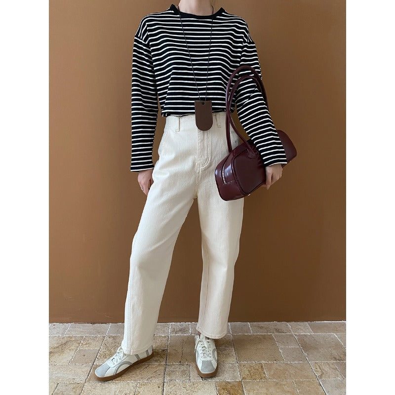 Damen lässige Weite Jeans im Urbanen Stil Drune