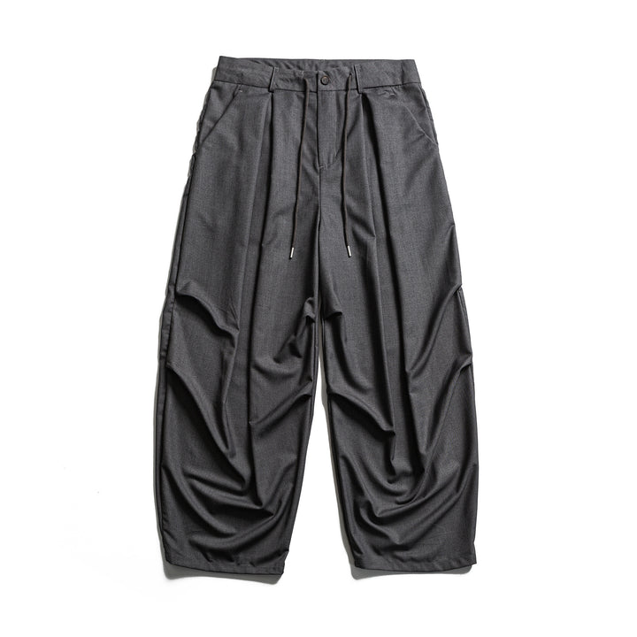 Herren Cropped-Hose mit Bundfalten, Tunnelzug und dezenter Bundverlängerung Drune