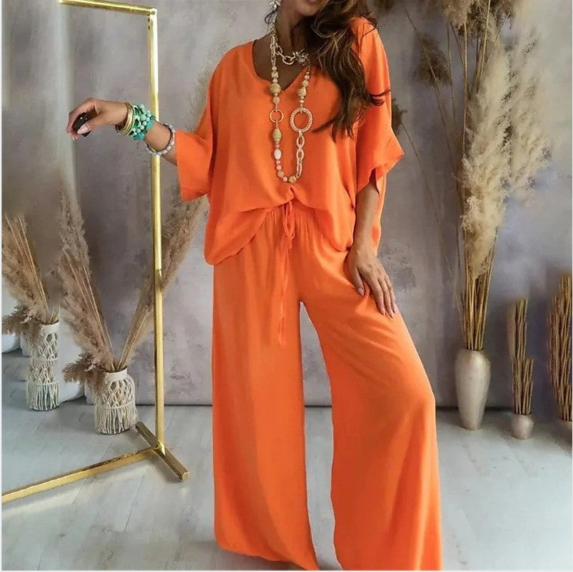 Damen Casual Chic Loungewear Set Drune