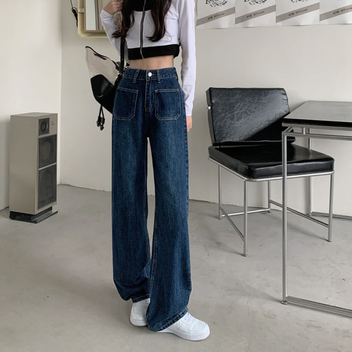 Damen Weit geschnittene High-Waist Jeans Drune