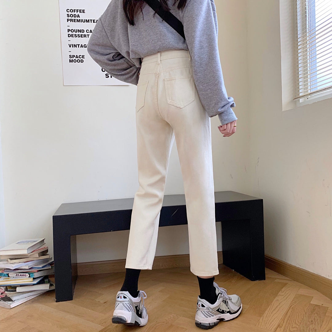 Damen Hochtaillierte Chino-Hose Drune