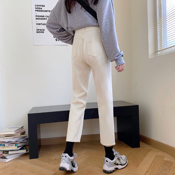 Damen Hochtaillierte Chino-Hose Drune