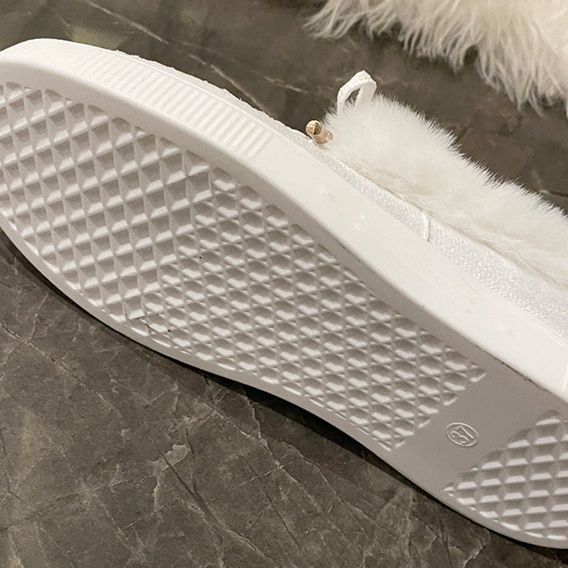 Damen Sneakers mit kuscheligem Fellkragen Drune