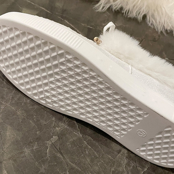 Damen Sneakers mit kuscheligem Fellkragen Drune
