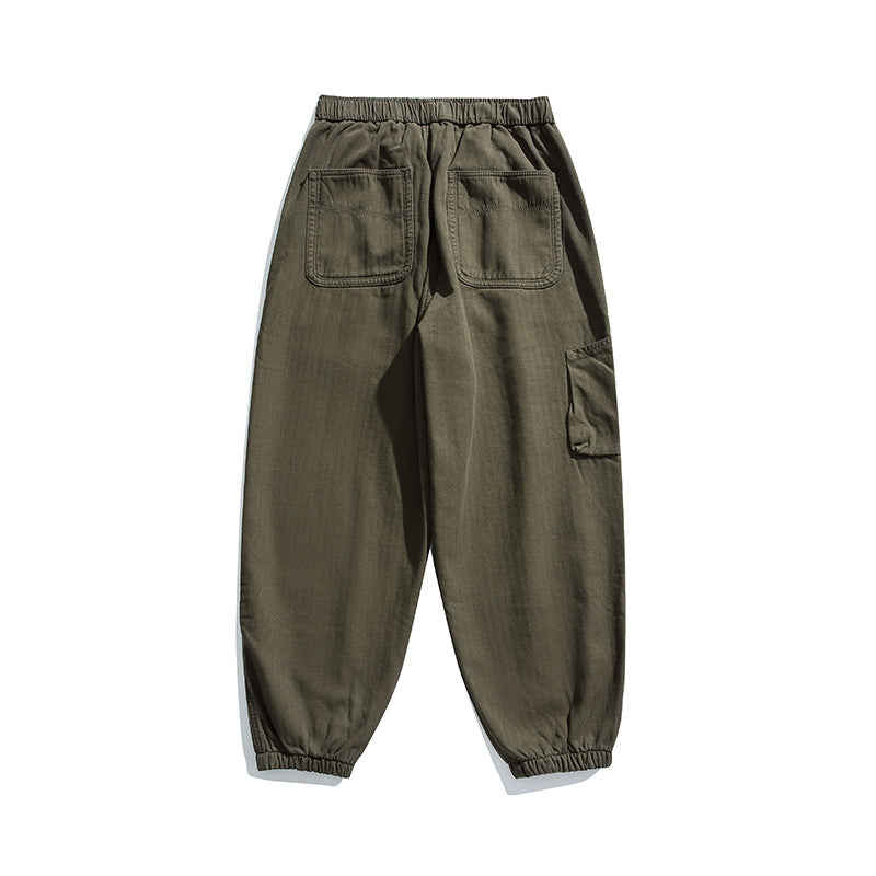 Herren Lockere Cargo-Jogginghose mit elastischem Bund Kordelzug und Utility-Taschen Drune