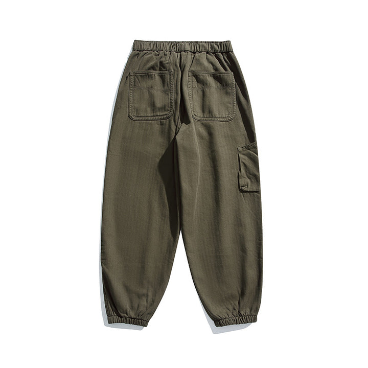 Herren Lockere Cargo-Jogginghose mit elastischem Bund Kordelzug und Utility-Taschen Drune