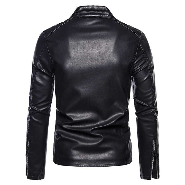 Herren Modische Bikerjacke mit Steppdetails Drune