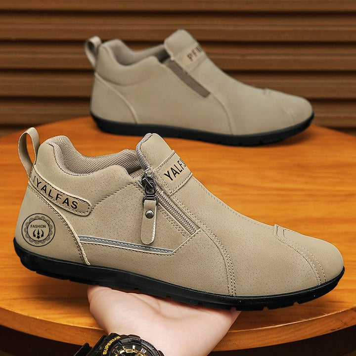 Herren Kurzschaft-Sneaker mit seitlichem Reißverschluss und gepolsterter Komfortsohle Drune