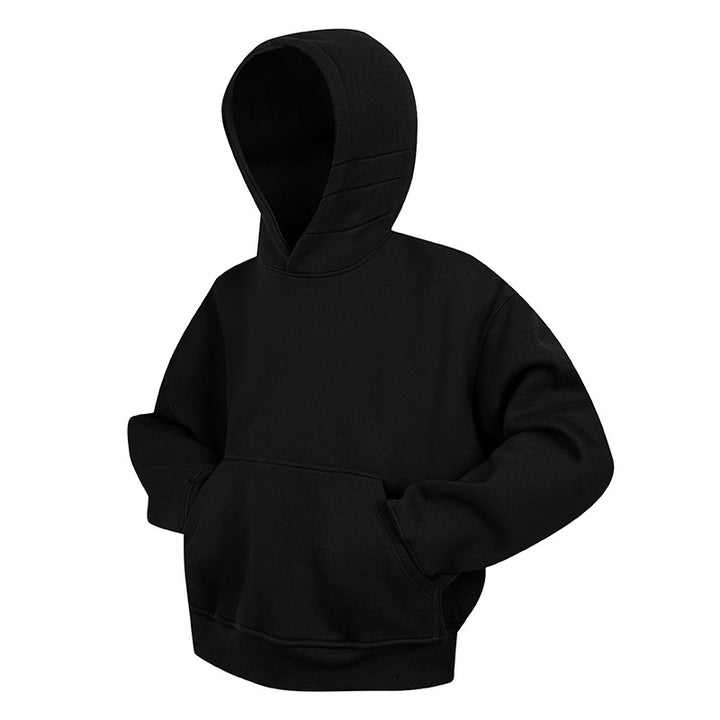 Unisex Oversize-Kapuzenpullover mit Kängurutasche und gerippten Bündchen Drune