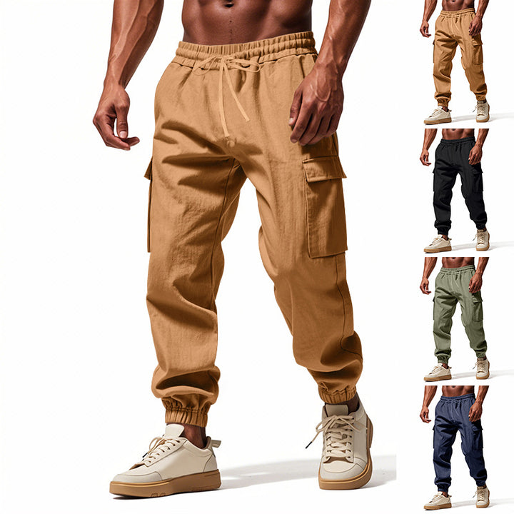 Herren lässige Cargohose mit elastischem Bund und praktischen Seitentaschen Drune
