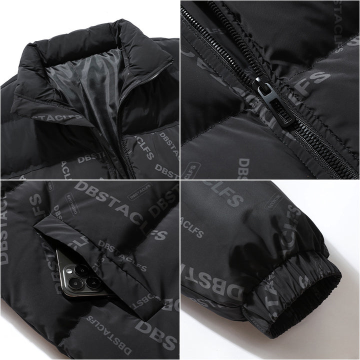 Damen Daunenjacke mit hohem Kragen und modernen Aufdrucken Drune