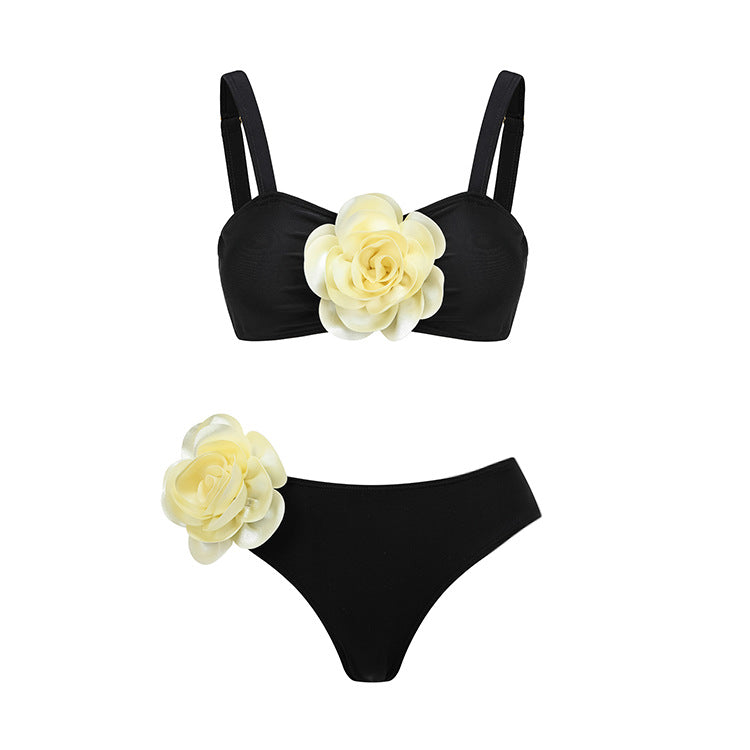 Damen Bikiniset mit romantischem Blumendekor Drune
