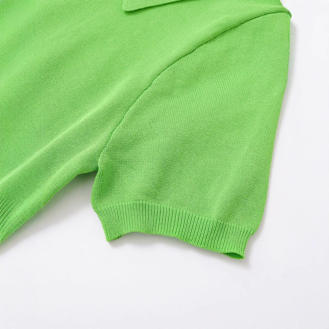 Damen Elegantes kurzärmliges Poloshirt mit klassischen Knöpfen Drune
