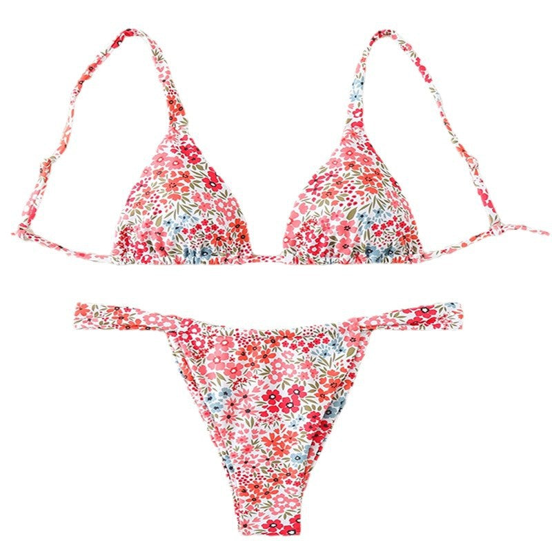 Damen Triangel-Bikini mit floralem Muster und verstellbaren Trägern Drune 1779790786