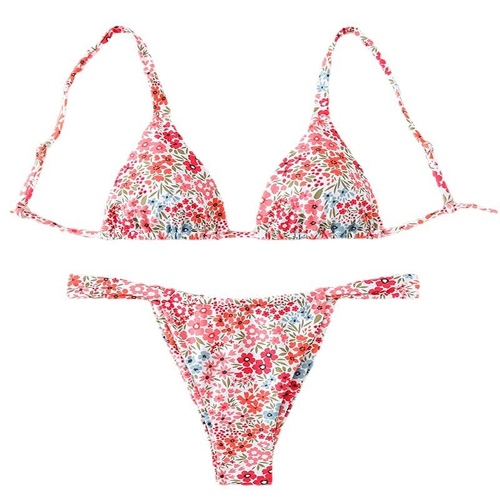 Damen Triangel-Bikini mit floralem Muster und verstellbaren Trägern Drune 1779790786