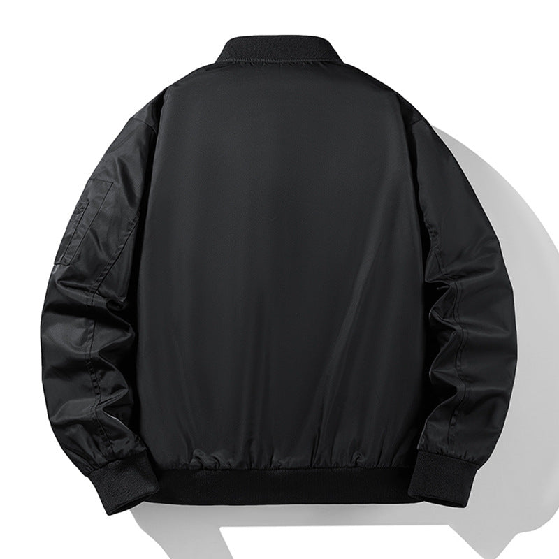 Herren Modische Bomberjacke mit hohem Kragen und praktischen Taschen Drune