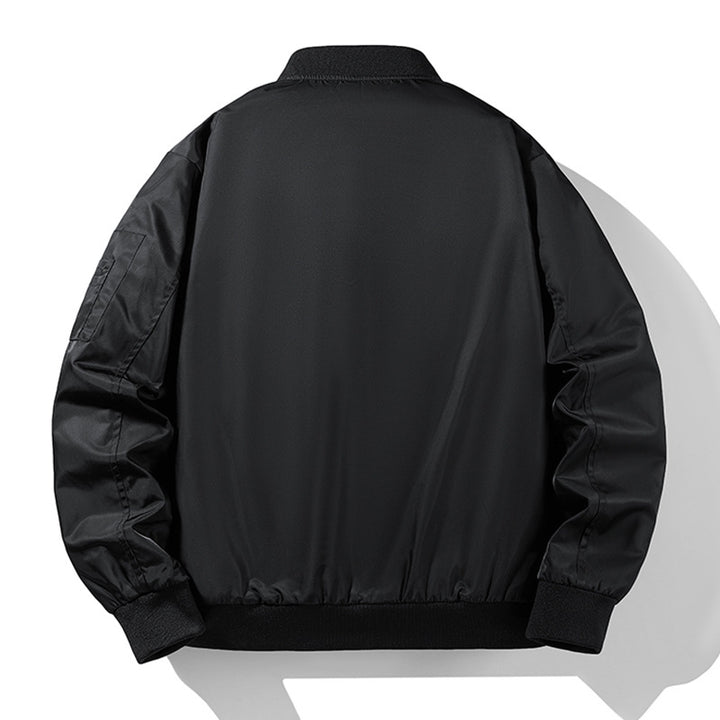 Herren Modische Bomberjacke mit hohem Kragen und praktischen Taschen Drune