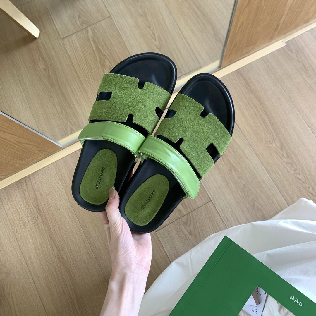 Damen modische Sandalen mit atmungsaktiven Riemen und rutschfester Sohle Drune