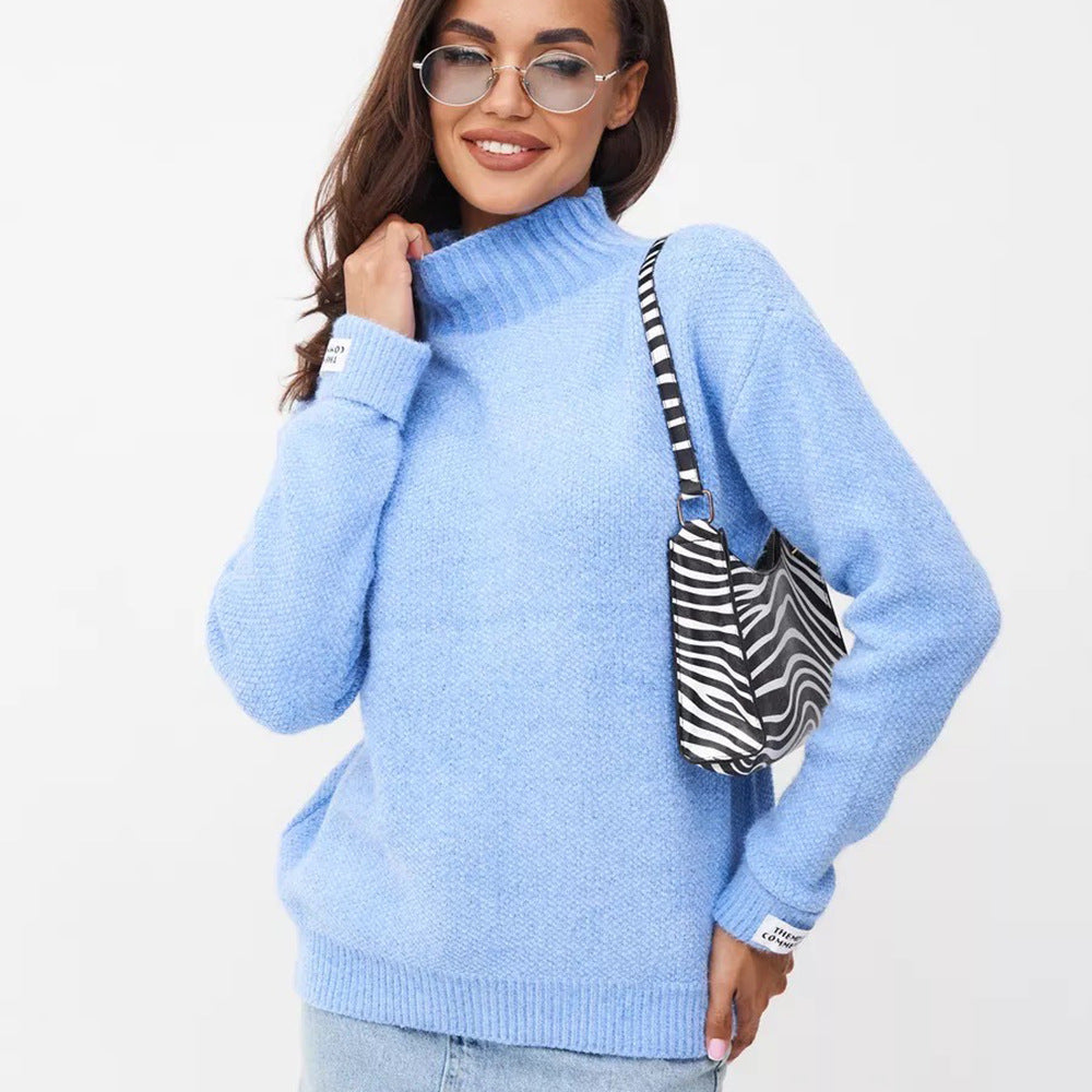 Damen Hochgeschlossener Pullover aus weichem Strick Drune