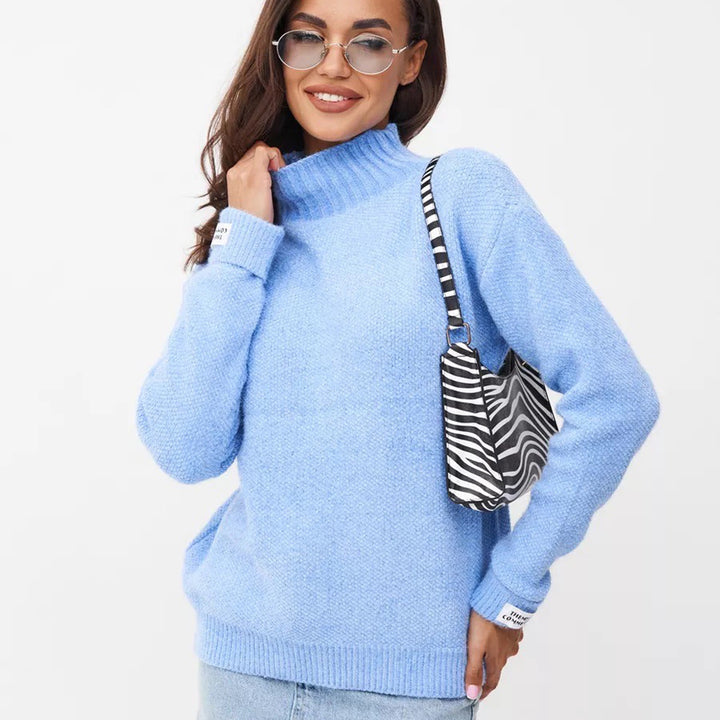 Damen Hochgeschlossener Pullover aus weichem Strick Drune