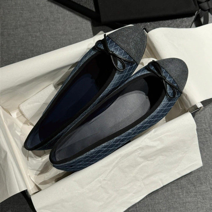 Damen Ballerinas mit elegantem Kontrast-Design und weichem Fußbett Drune
