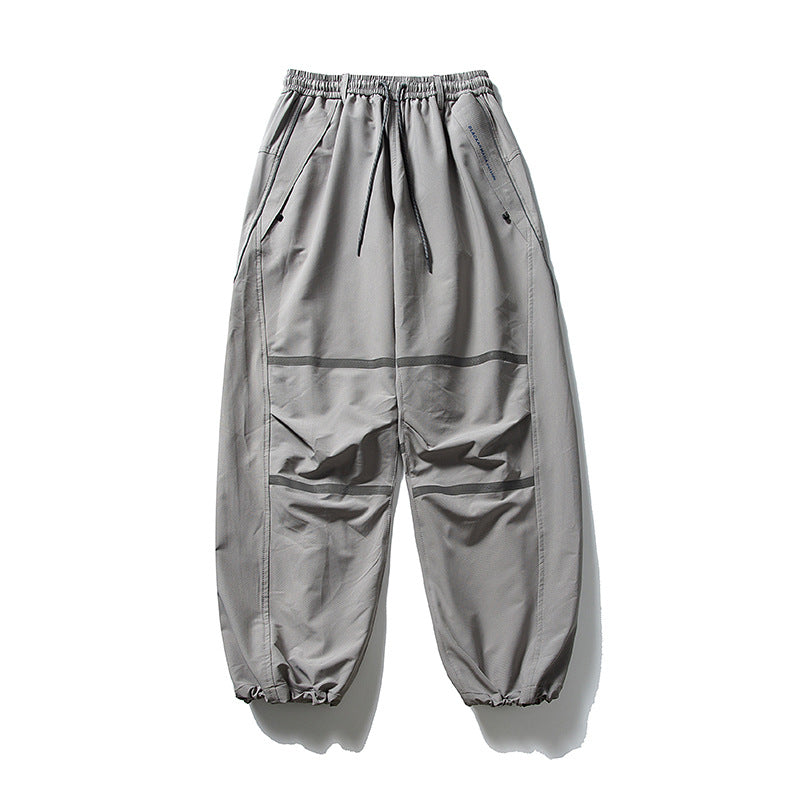 Herren Technische Cargo-Jogginghose mit Tunnelzug, Knieeinsätzen und elastischen Bündchen Drune
