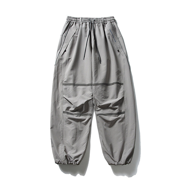 Herren Technische Cargo-Jogginghose mit Tunnelzug, Knieeinsätzen und elastischen Bündchen Drune