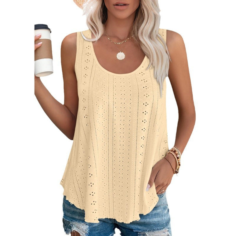 Drune | Rundhalsausschnitt Locker Ärmellos Tanktop