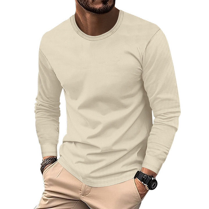 Herren nan strukturiertes Waffel-Langarmshirt aus Thermo-Jersey Drune