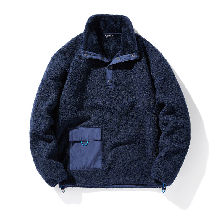 Herren Strapazierfähige Fleecejacke mit funktionalem Kragen Drune