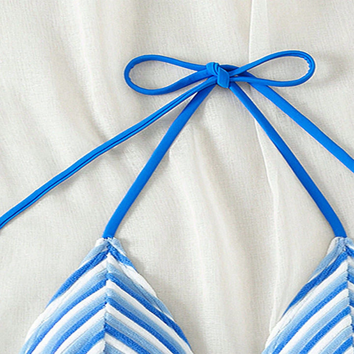 Damen Triangel-Bikini mit stilvollen Streifen Drune