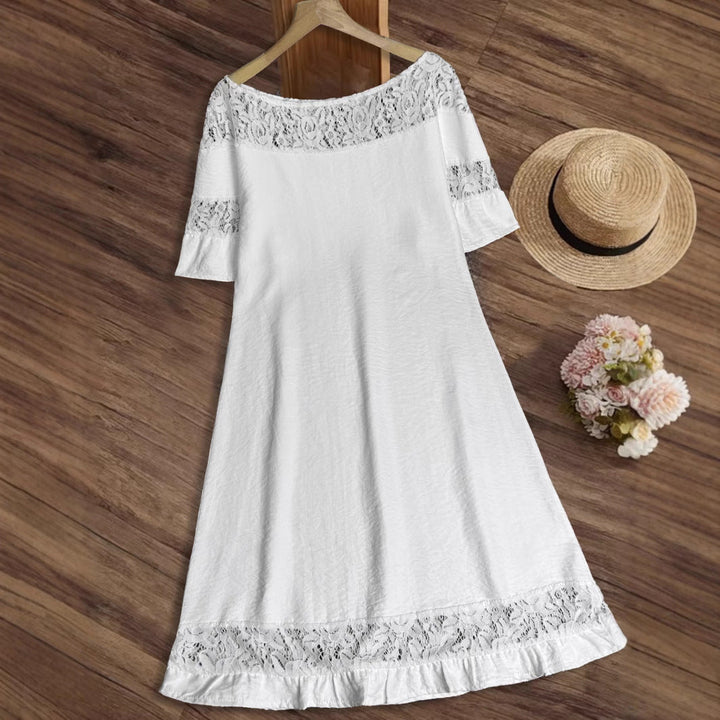 Damen luftiges Sommerkleid mit raffinierten Spitzenakzenten Drune