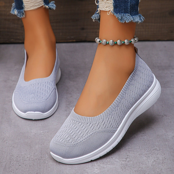Damen Slip-On Freizeitschuhe mit atmungsaktivem Obermaterial Drune