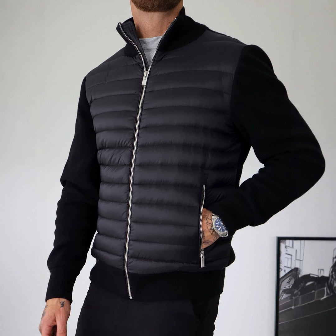 Herren Modische Steppjacke mit hohem Kragen